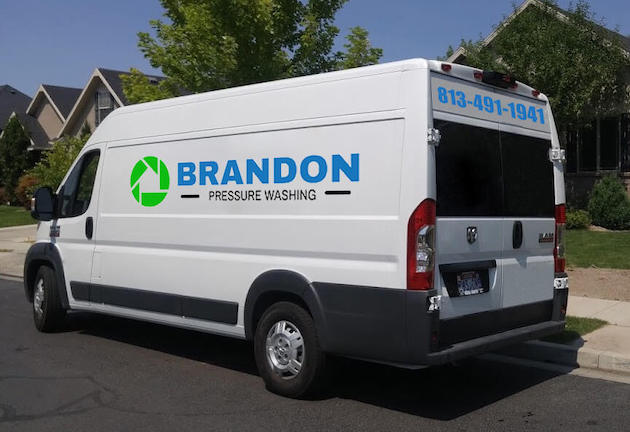 brandon pressure washing van